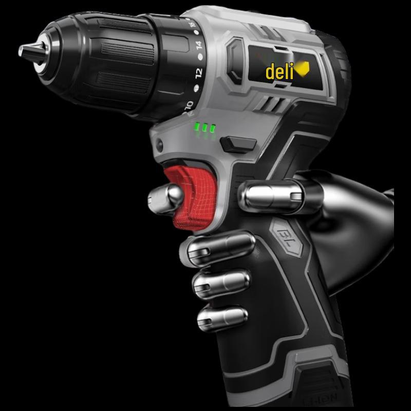Deli 12V Cordless Brushless Impact Drill CN plug (adapter included)