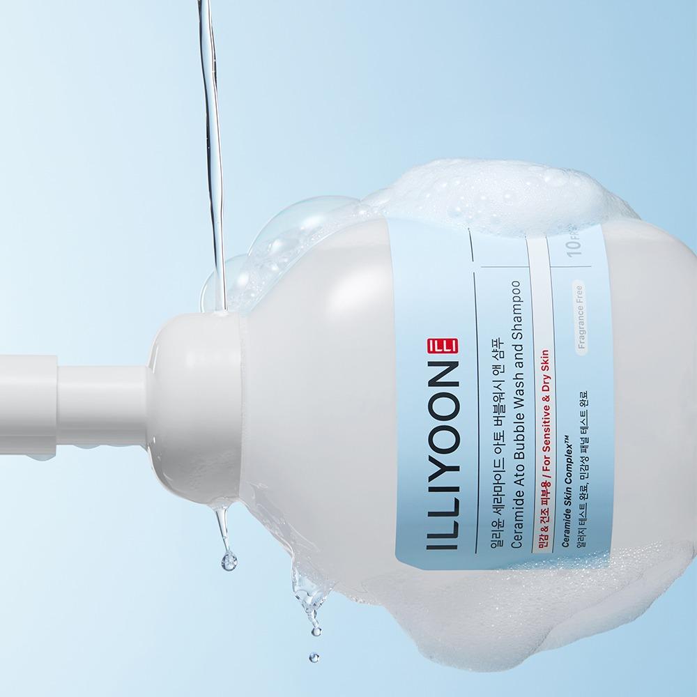 ILLIYOON Ceramide Ato Bubble Wash Gentle Hydration Head-to-Toe Cleanse 400ml