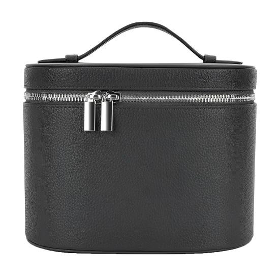 Wodoodporna kosmetyczka podróżna ze sztucznej skóry, organizer na kosmetyki z przegródką i rączką, przenośna kosmetyczka dla kobiet