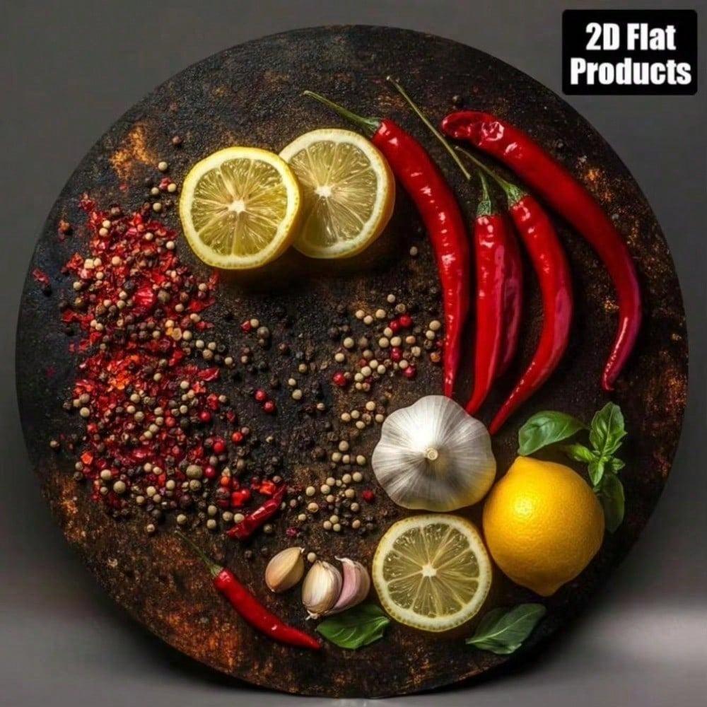 Round Chili Payment Tin Sign Metal Plaque Bar Kitchen Cafe Wall Decor Holiday Gift Idea