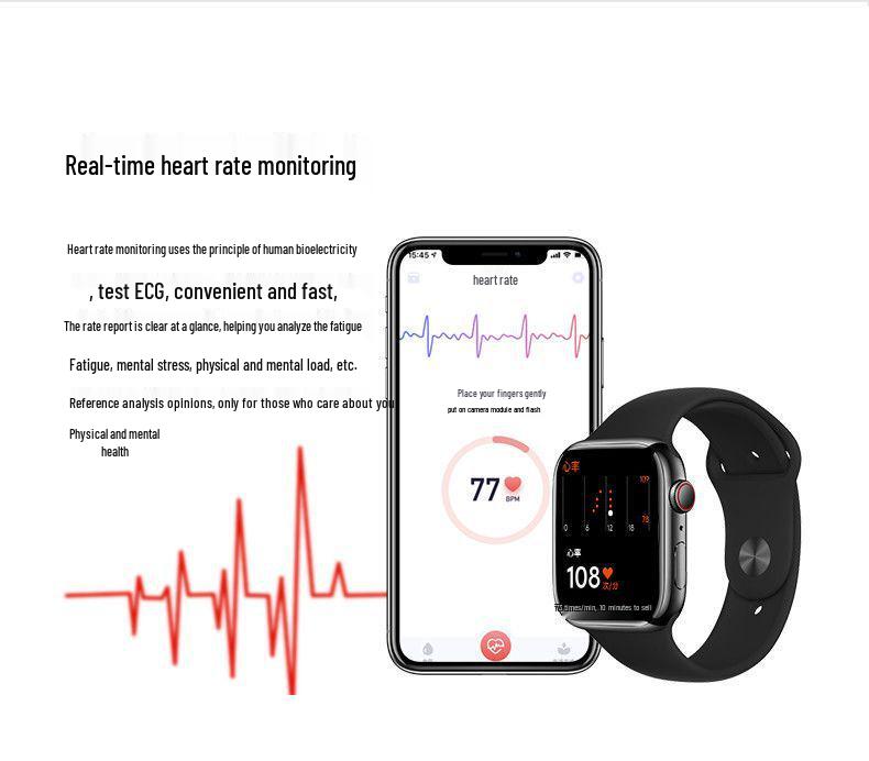 Huaqiangbei S10 Smartwatch: Multifunctional Bracelet with Bluetooth Calls, Pedometer, Heart Rate Monitor & Sports Tracking