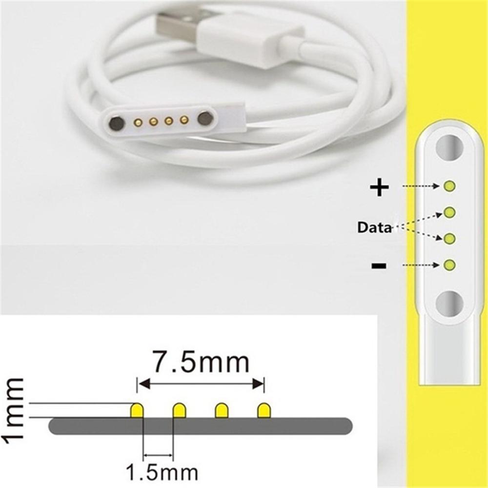 7.62 Space 4Pin Male to 4 Pin USB 2.0 Power Cables Charger Cord Smart Watch Charging Cable