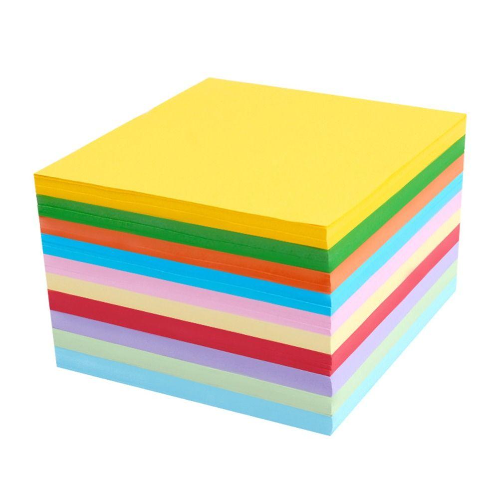 100Pcs Solid Color Square Origami Paper Double Side Handmade Scrapbooking Craft Decor