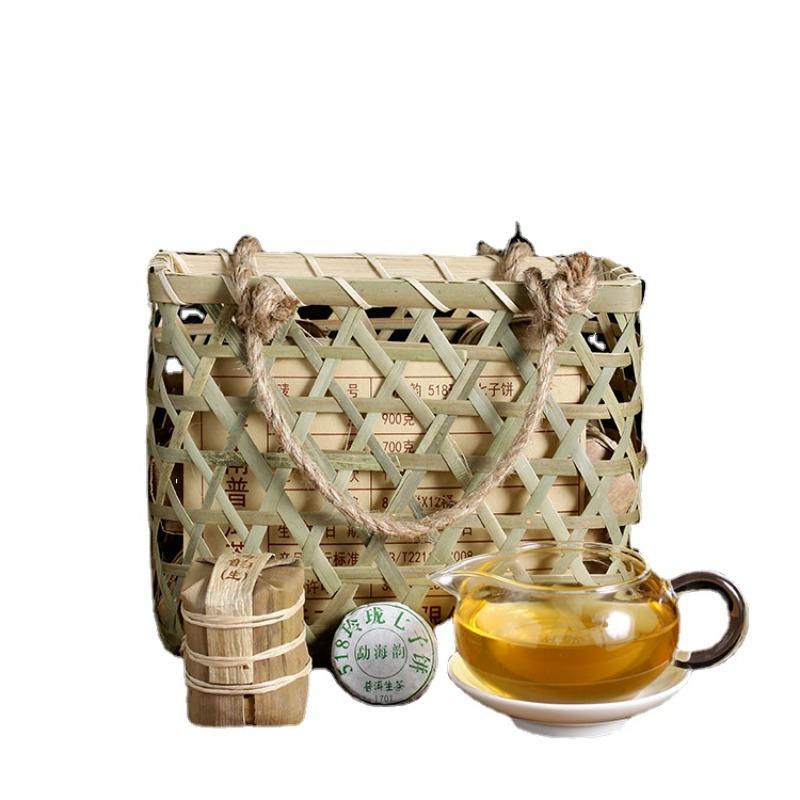 

672 г сырого чая Linglong Seven Cakes Юньнаньский чай Пуэр Мэнхай 8 г маленьких пирожных