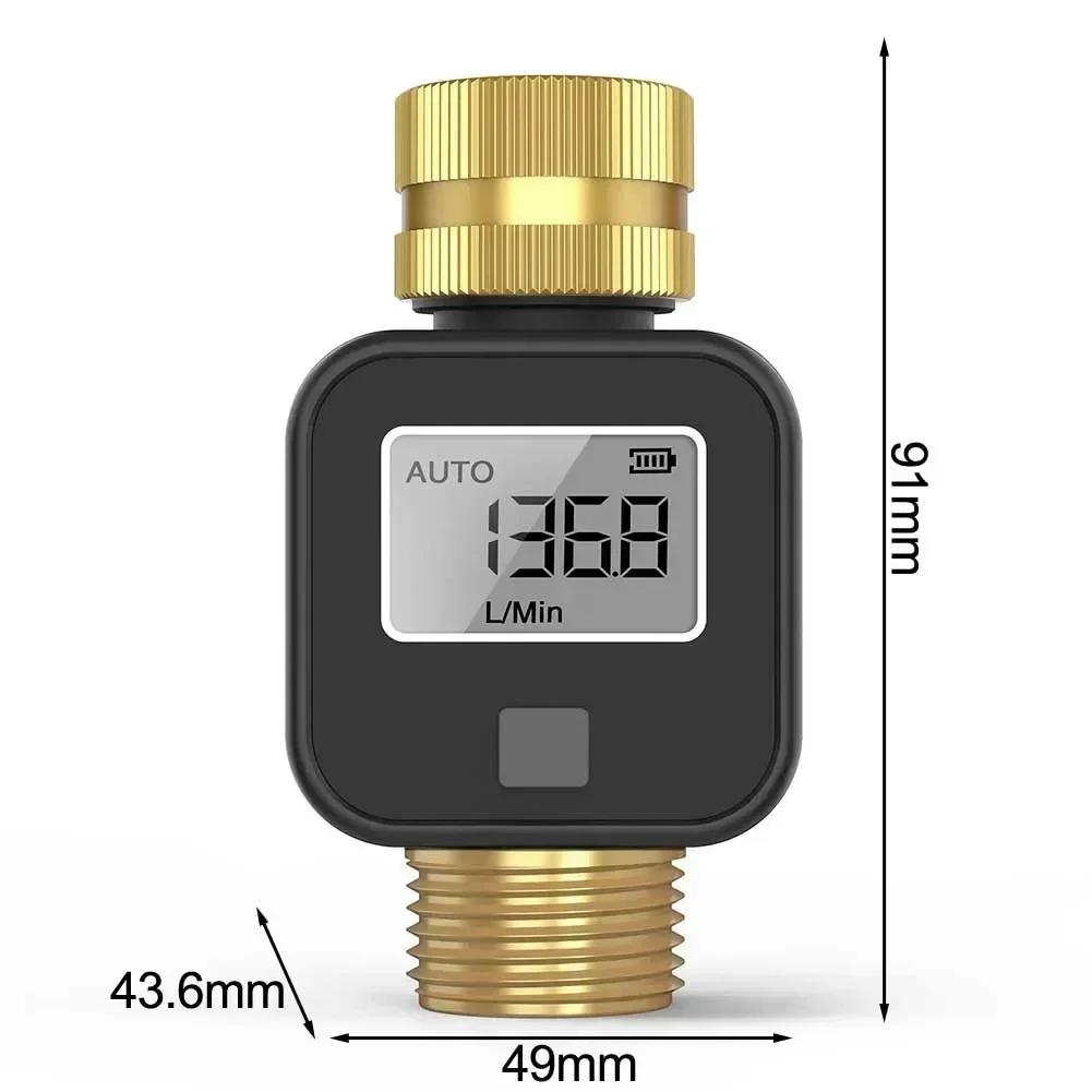 LCD Display Timer Brass Water Inlet Valve ABS Anti-UV Material Battery Life 6 Months Built-in Water Flow Recorder