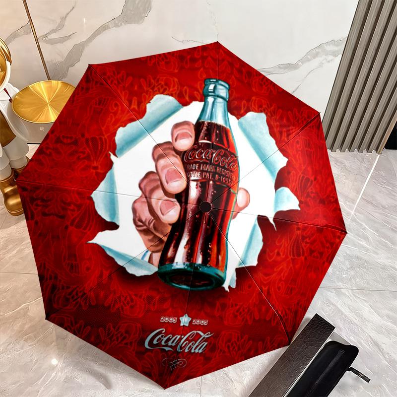 Christmas Gift Halloween Theme Bear Truck Coca Cola umbrella is suitable for all seasons, including home travel and outdoor activities Y3