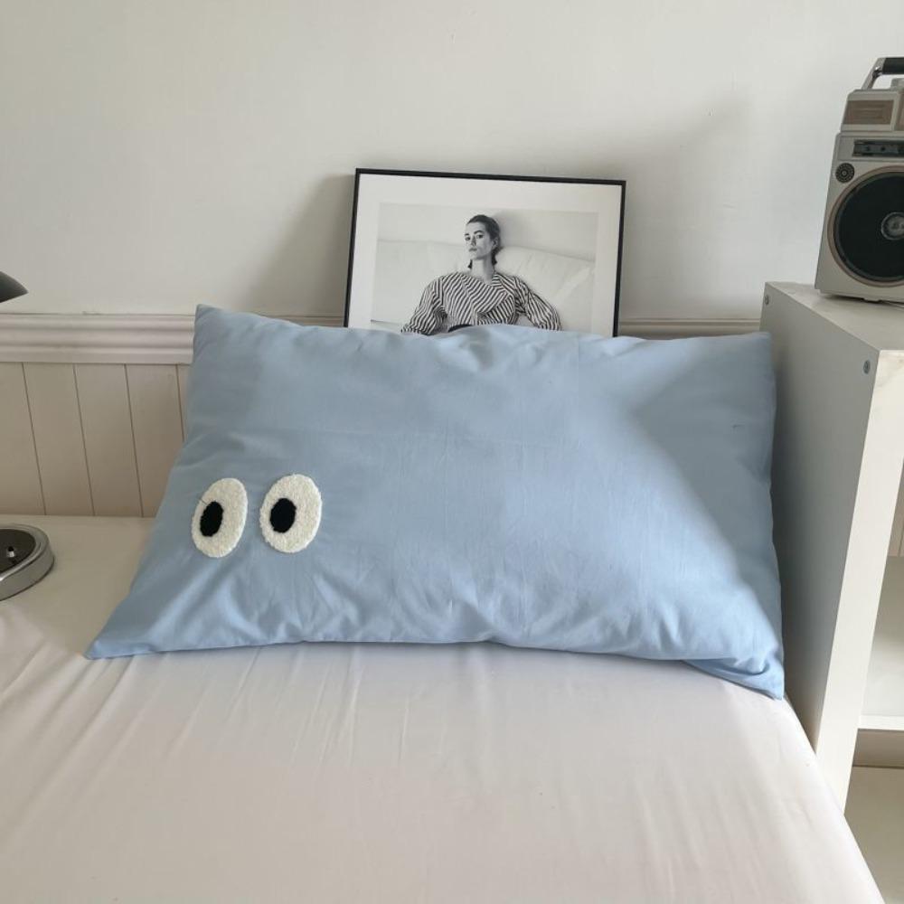 

2PCS Machine Washable Breathable Pillowcase Comfortable Cushion Cover Pillow Case Bedroom синий