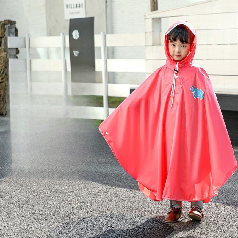 Imperméable poncho d'équitation étudiant maternelle école primaire pièce unique extension capuche cartable résistant aux orages