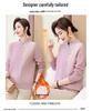 Mom's Winter Velvet Sweater: National Style Warm Base Layer for Middle-Aged & Elderly Women