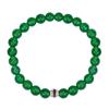 Elegant Green Chalcedony Agate Beaded Bracelet - 6mm & 10mm Beads, New Chinese National Style