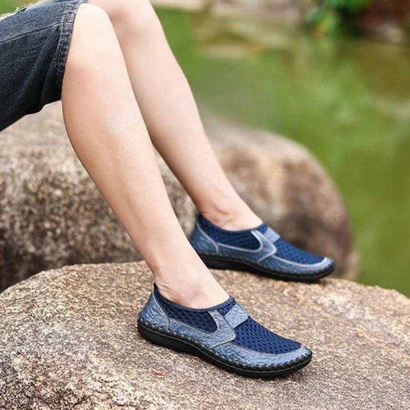 Fashion Breathable Shoes for Men Rubber Genuine Leather Mesh Color Buy New Summer Low Price Luxury H Cheap Liquidation Eva Man Sandals