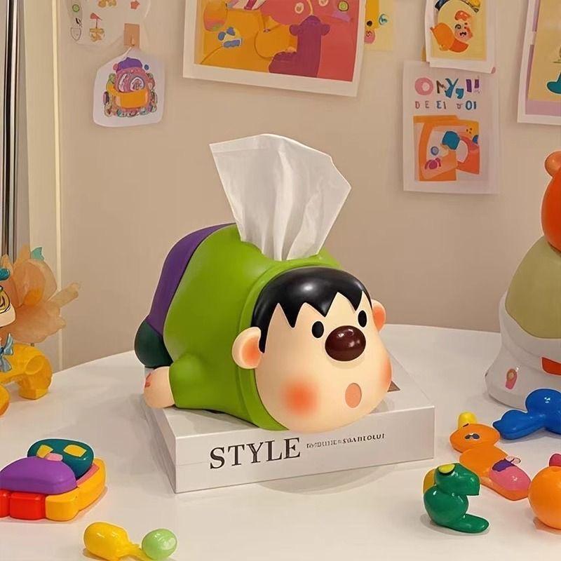 Anime Peripheral Doraemon Cute Chubby Tiger Tissue Box Home Living Room Tissue Box Dining Table Decoration for Friendsgift