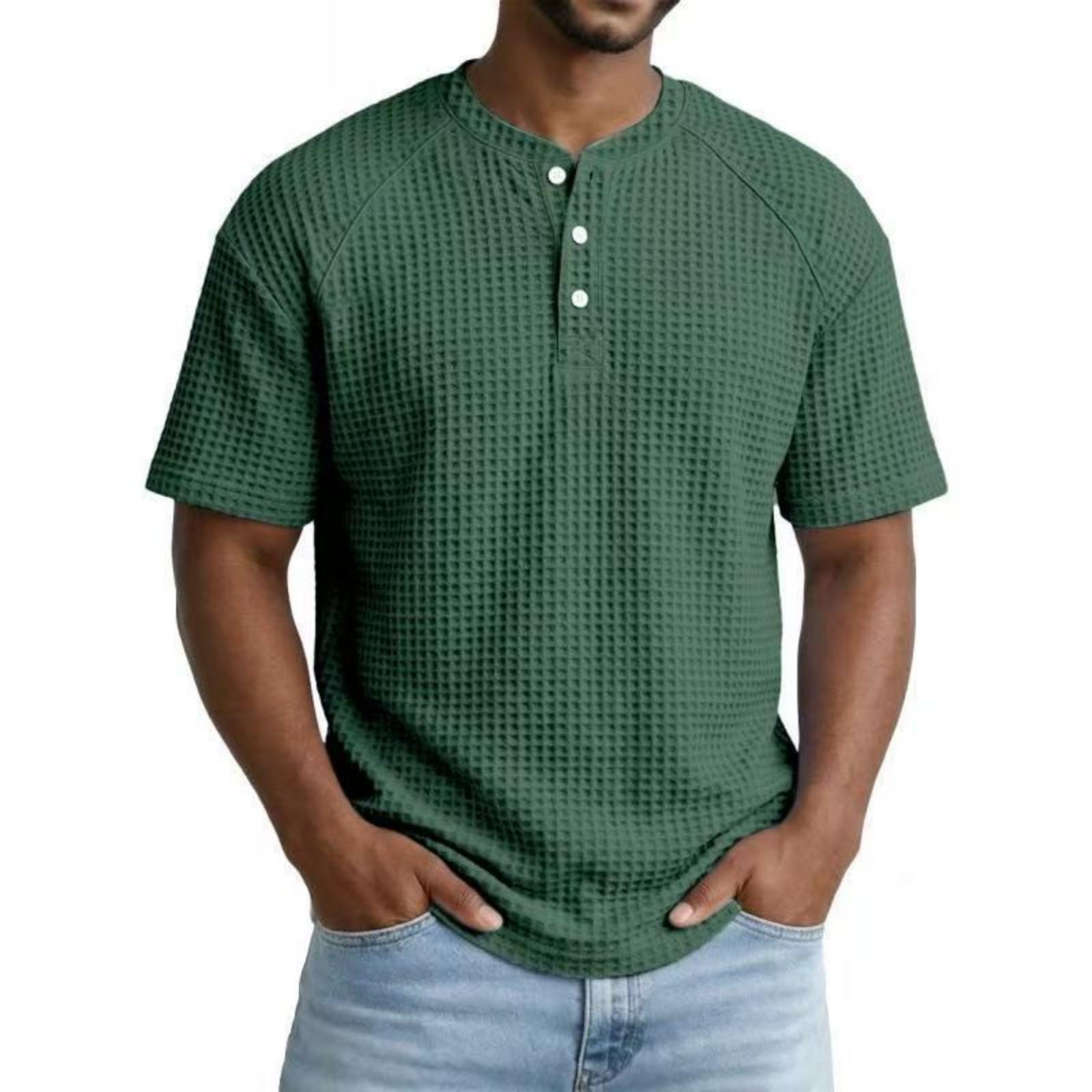 

Men s Casual Fashionable Loose And Soft Breathable Short-sleeved Top. L армия зеленый