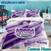 Custom Name 3PCS Kings Basketball Team Logo Bedding Set,Including  Duvet Cover And 2pcs Pillowcases Perfect for Bedroom,Dormitory,Fan Christmas gift