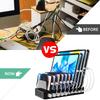 Intelligent European Plug Desktop Chargers with 10 Ports 5 USB 5 Type C ABS Material for Organized Multi Device Charging