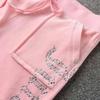 2 Pieces of Women's Outfit Fall Winter Women's Tracksuit Crystal Hoodies and Pant Sets Y2K Velvet Tracksuit