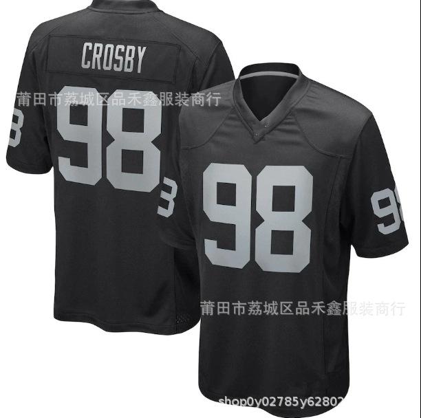 Raiders Raiders #4 CARR 17 #ADAMS 98 #CROSBY Ragbyové tričko