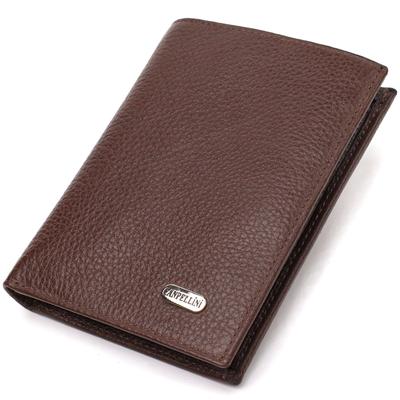 Men's Modern Wallet In a Vertical Format Made of Genuine Leather CANPELLINI 21756 Brown