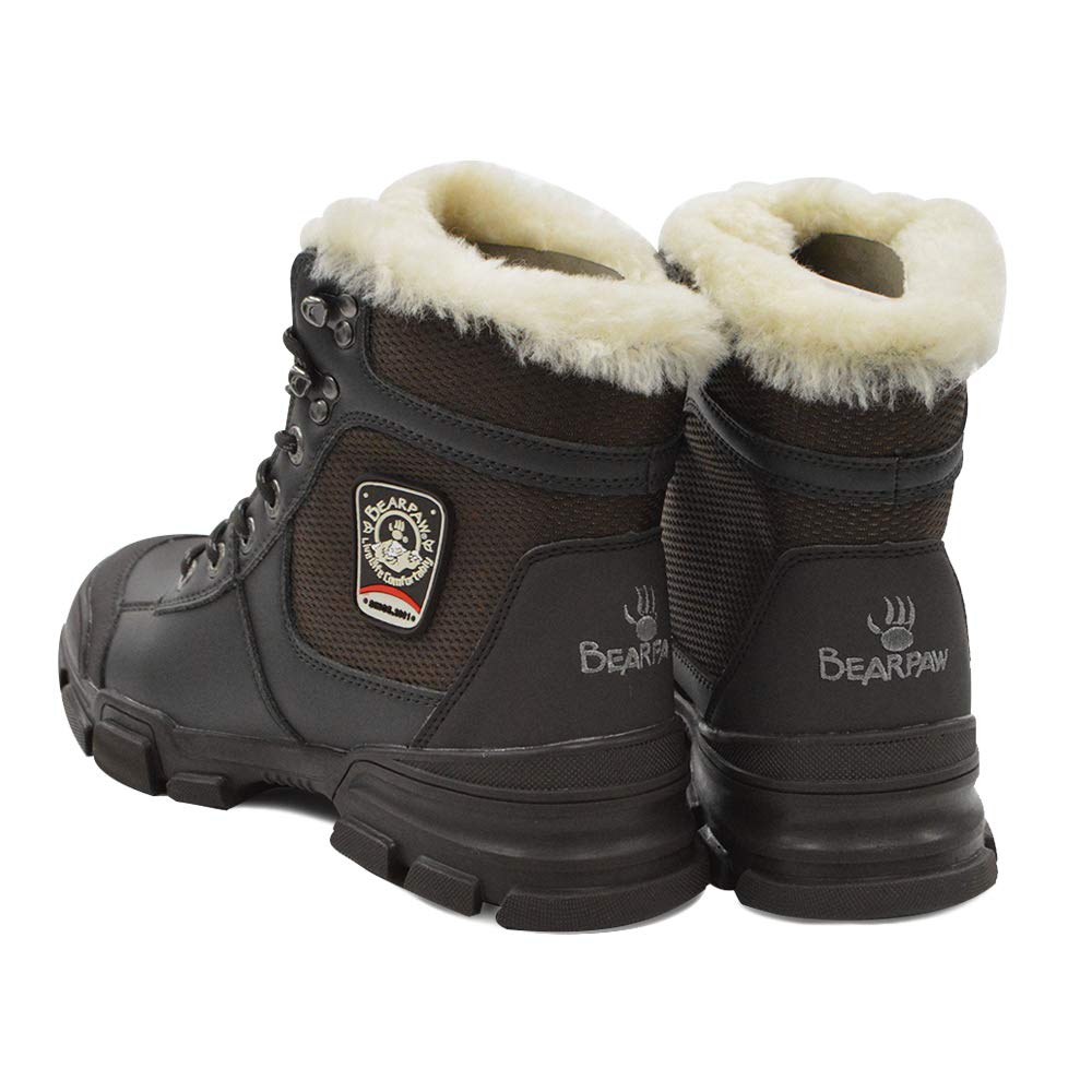 Bearpaw Basswood Snow Winter Snow Shoes Men's Boots, Water-Repellent, (Size 26cm, Brown)
