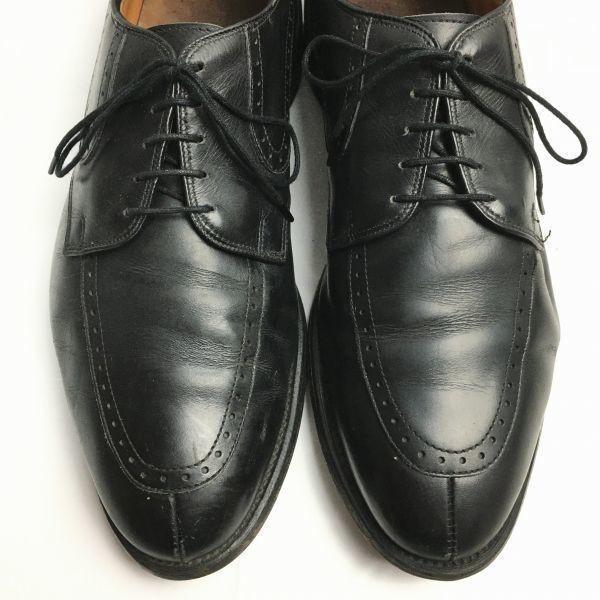 1980s-90s Vintage Allen Edmonds Kingsley U-Tip Business Shoes Black size 11D 28.5-29.5 Men's(USED)