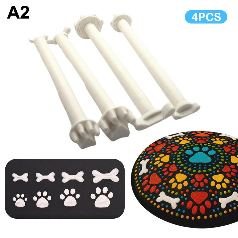 Flower Floral Dotting Tools Set Dot Painting Pen Embossing Tool Art Stamp Pen DIY Graffiti Flowers Butterflies Moon Pattern