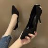 Ladies Pumps Sexy Stilito Super High Heel Women's Shoes Pointed Toe Young Casual Korean Style 39 Popular Chic Point Spring Shoe