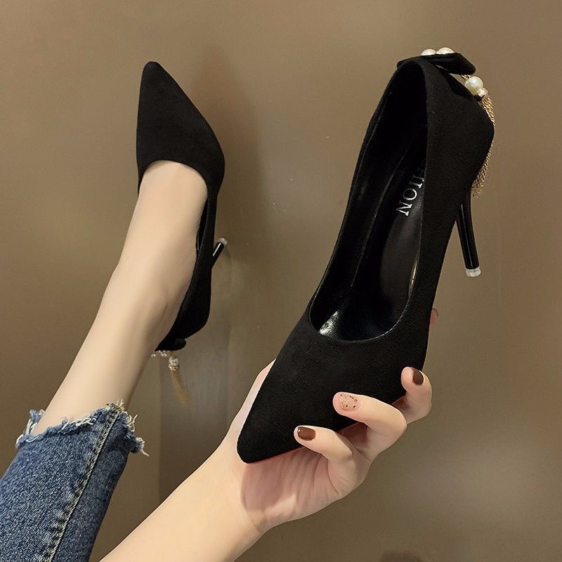 Ladies Pumps Sexy Stilito Super High Heel Women's Shoes Pointed Toe Young Casual Korean Style 39 Popular Chic Point Spring Shoe