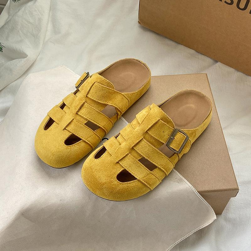 

Summer New Style Half-toe Sandals, Height-increasing, Breathable, Casual Shoes 40 жовтий