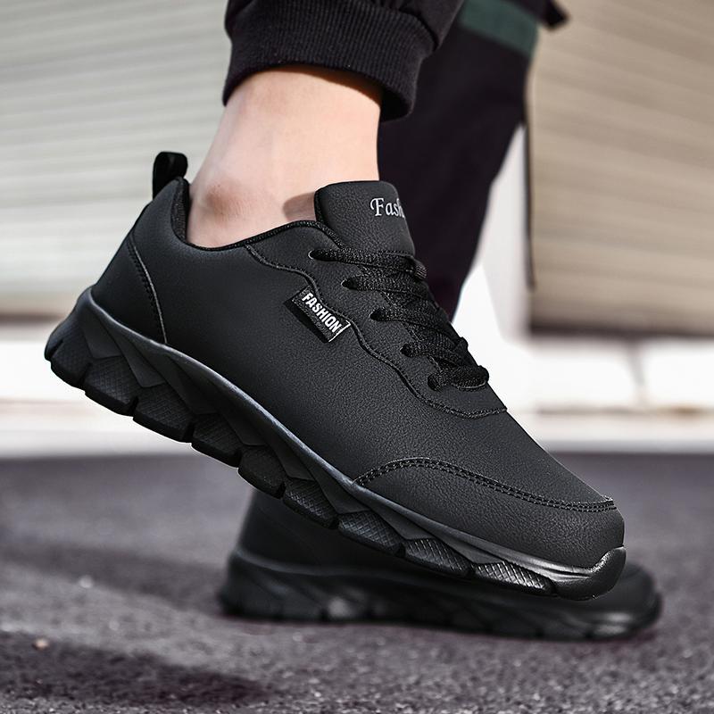 Spring /Autumn Leather Noodles Men's Large Size Shoes 39-48 Men's Shoes Low-top Men's Casual Sports Shoes