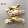 Cartoon Plush Animal Refrigerator Magnet Stuffed Animal Doll Magnetic Fridge Decoration Home Office Kitchen Locker Ornament