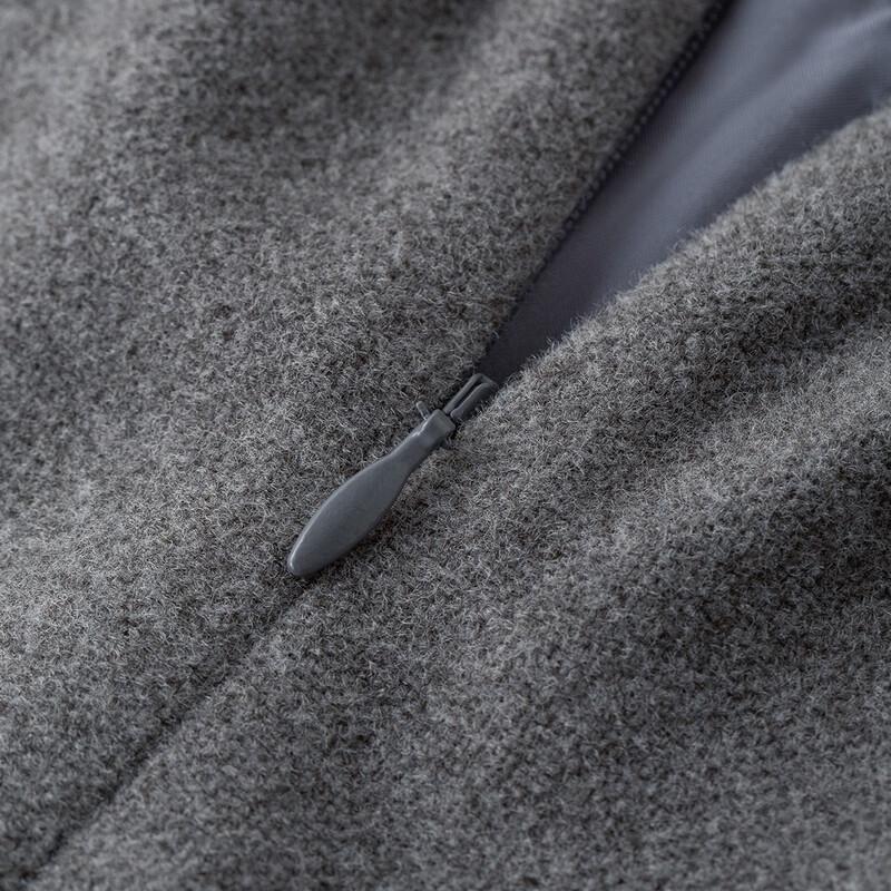 INMAN Elegant Wool Blend A-Line Slit Skirt