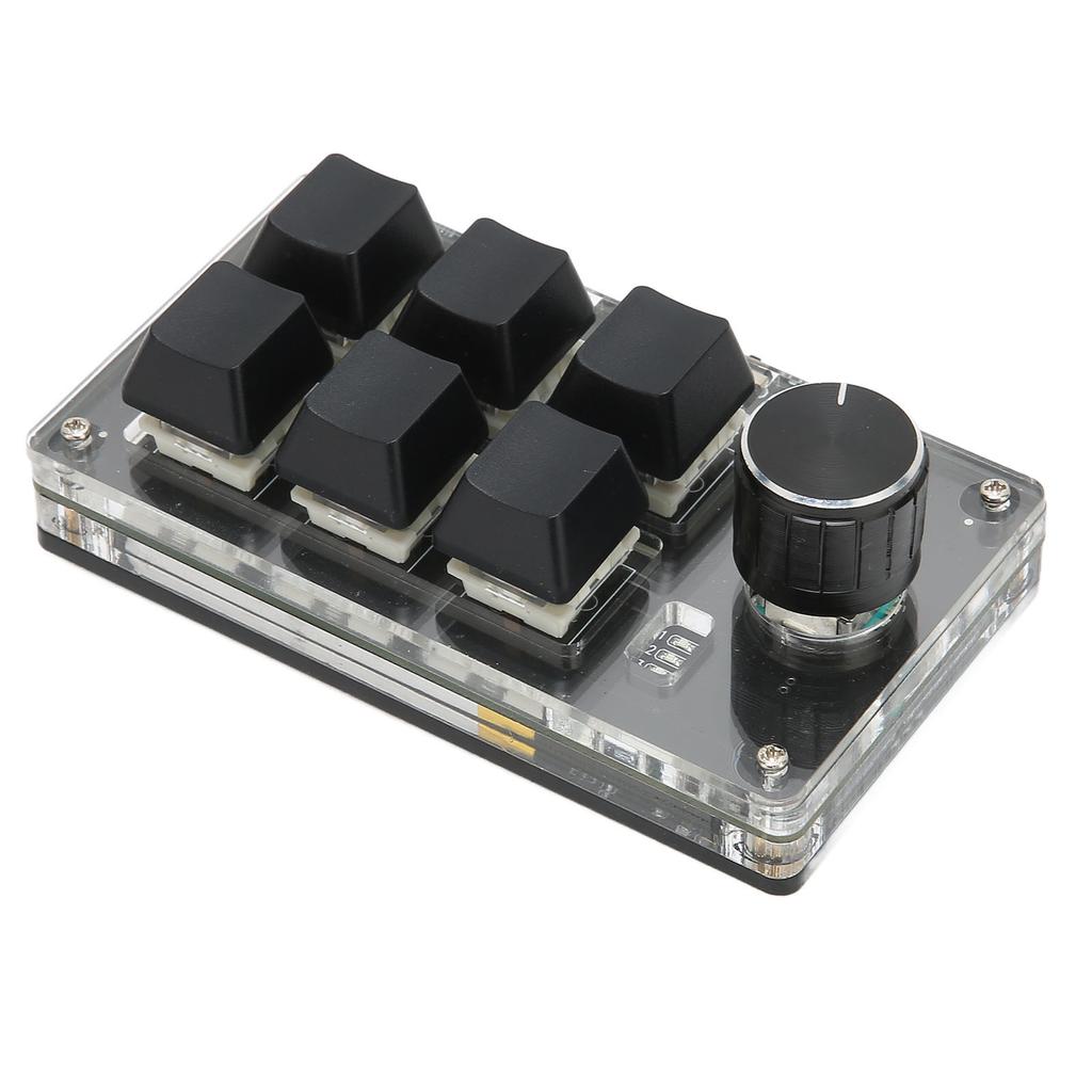 Mechanical Gaming Keypad 6 Keys 1 Knob Small USB Wireless Dual Mode OSU Keypad DIY Programmable Keyboard