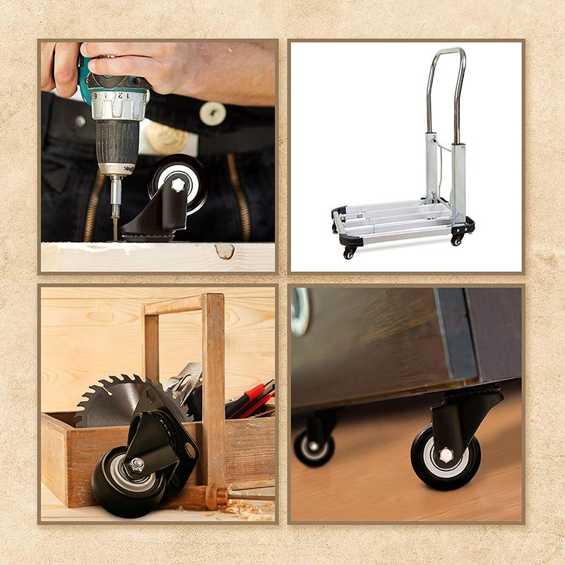 1pcs/lot Furniture Casters Wheels PP Fixed Swivel Caster Roller Wheel For Heavy Duty Platform Trolley Chair Household Accessory