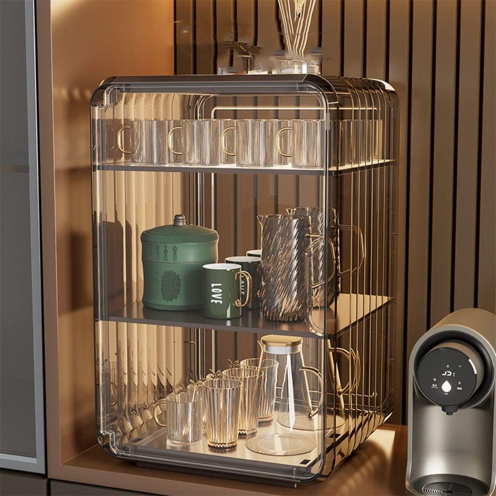 

Прозрачная полка для хранения чашек, настольный держатель для чашек, новая коробка для хранения