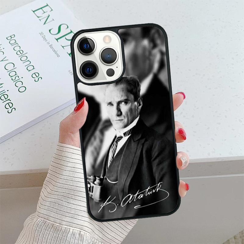 Mustafa Kemal Ataturk Signature Phone Case cover For iPhone 17 15 16 14 13 12 11 Pro Max Coque For Apple PLUS fundas
