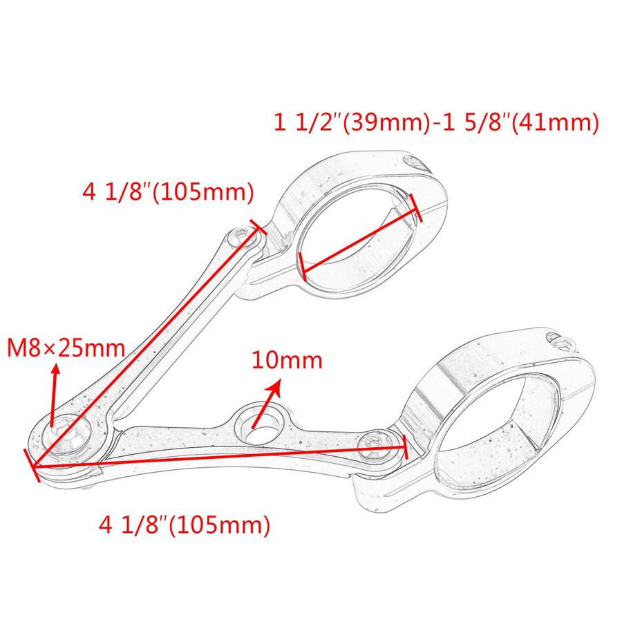 7" Motorcycle Headlight Cover Housing Black Aluminum W/39mm Adjustable Front Fork Tube Holder Clamp