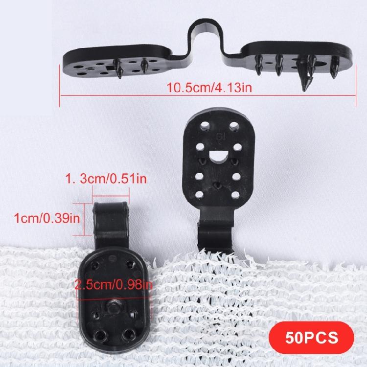 50pack Greenhouses Cooling Sunshades Net Fixing Clip Fence Net Fix Clamps Hook for Home and Professional Gardening Use