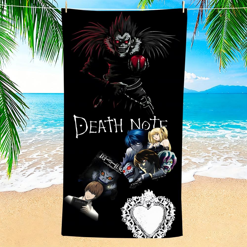 Anime Deathh Notes Towel Towel Soft Pool Gift For Travel Gym Shower Camping Quick Dry Sports Large Beach Towels