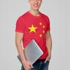 China Flagge T-Shirt Chinesisches Neujahr Drache Oberteil Erwachsenen T-Shirt Bedrucktes T-Shirt Lässig Allround Rundhals Unisex Kurzarm