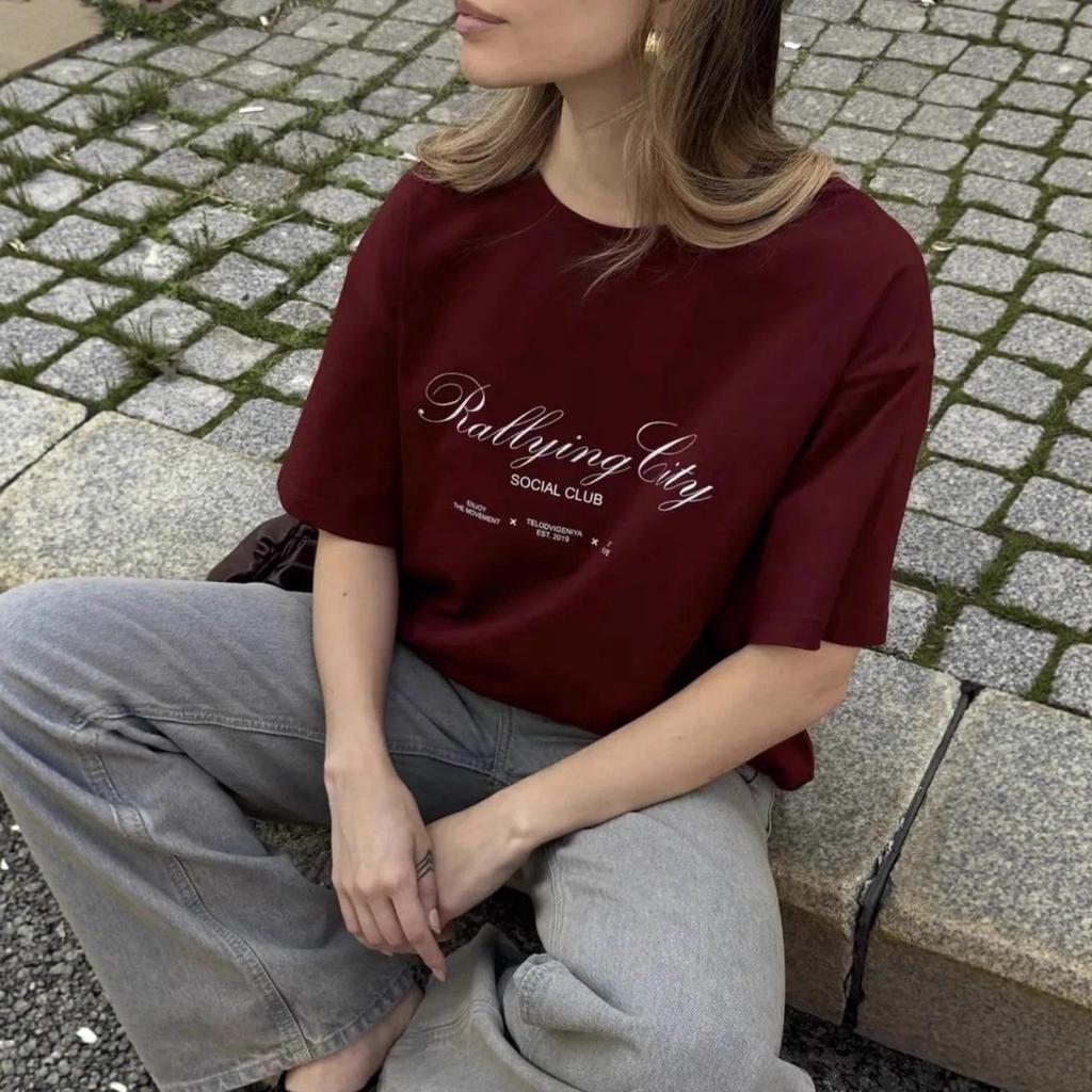 Trendy Oversized European-Style Graphic T-Shirt, 100% Cotton, Short Sleeve