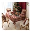 Christmas Table Cover Red Plaid Simple Tablecloth for Hotel Decor