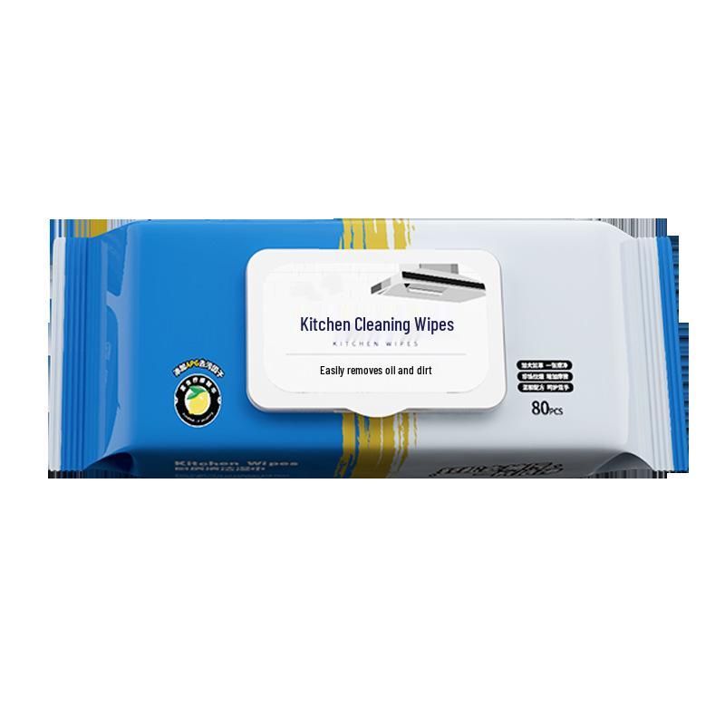 Large Thickened Disposable Kitchen Wipes, 80 Sheets - Strong Oil Removal for Household Cleaning