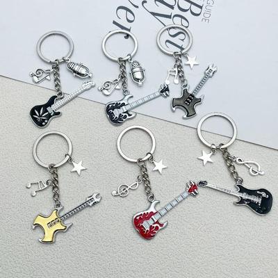 Hip-Hop-Rock-Gitarren-Schlüsselanhänger, cooler Punk-Harajuku-Musik-Schlüsselanhänger, Taschenanhänger
