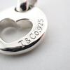 Used Tiffany SV925 Heart Pendant Top (j42-18)