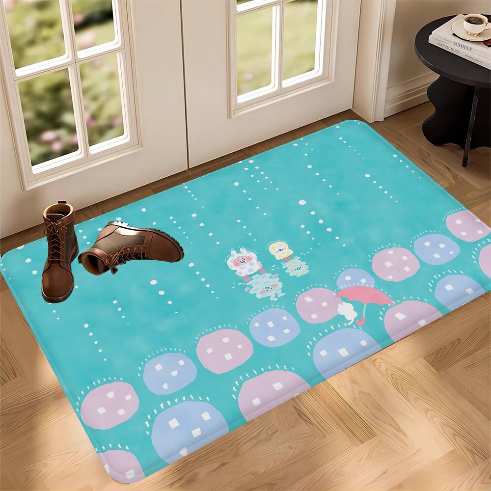 K-Kanaheis Cute Bathroom Mat Retro Multiple Choice Living Room Kitchen Rug Non-Slip Bedside Mats
