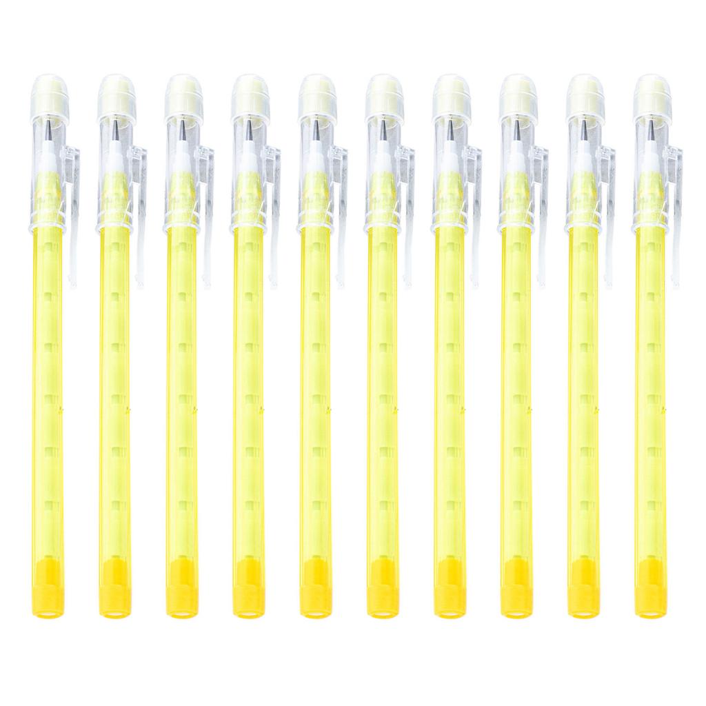 Stackable Pencils Pop Up Plastic Pencil with Eraser Top Multicolor Translucent Pencil Multipoint Non-Sharpening Pencil