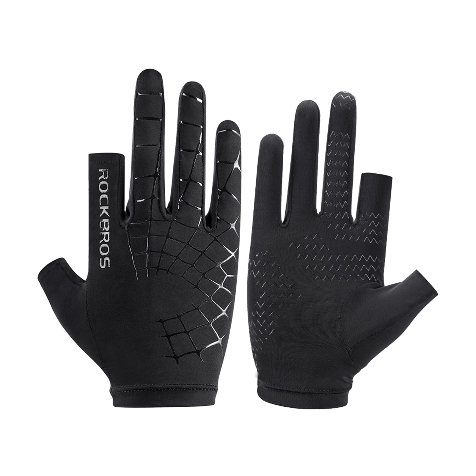 

ROCKBROS Summer Fingerless Cycling UV for Smartphone and Driving 2 Size for Men and Women Gloves, Protection, Thin, Operation, Fishing, Cycling,
