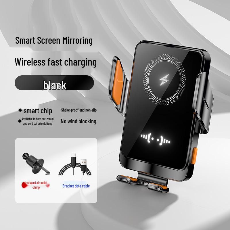 

BK51-A Сделай сам Светящийся Логотип Беспроводная Зарядка Трехосевой Автомобильный Держатель для Телефона