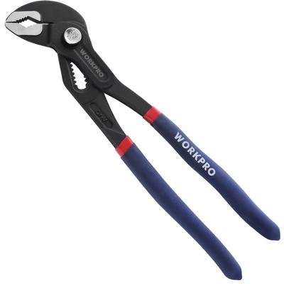 WORKPRO Water Pump Pliers, Strong, 12-way Adjustment, 250mm Overall Length, Quick Release Adjustment