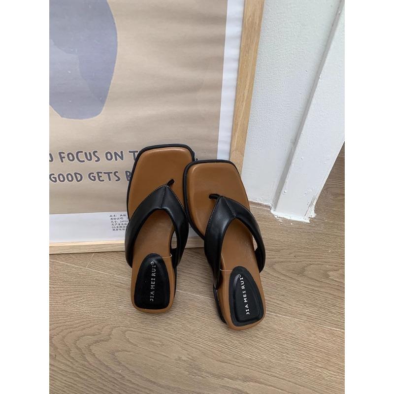 Summer new clipped-toe flip-flops women's outerwear with skirts beach shoes casual cool slippers